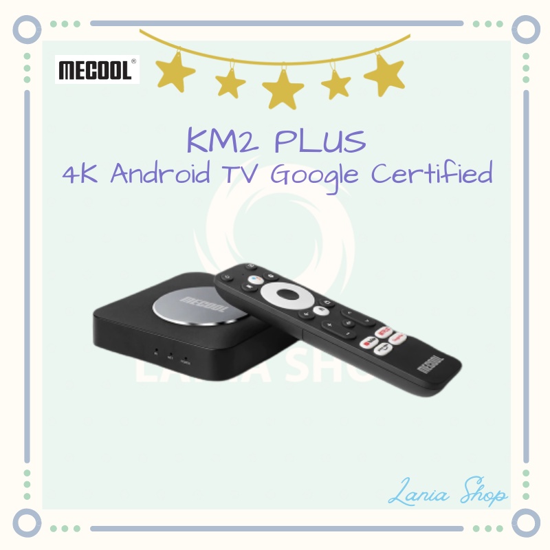 MECOOL KM2 PLUS - 4K UHD Android TV Box - Android TV Google Certified