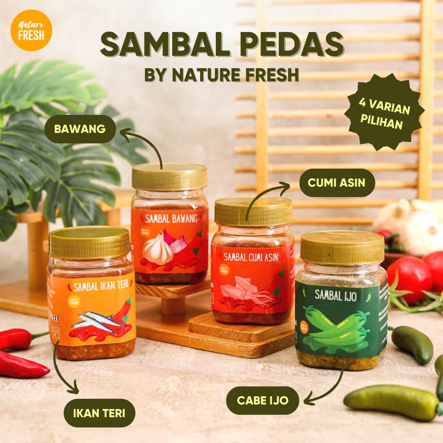 Sambal Bawang Terasi Cumi Sambal Ijo Nature Fresh Semua Rasa