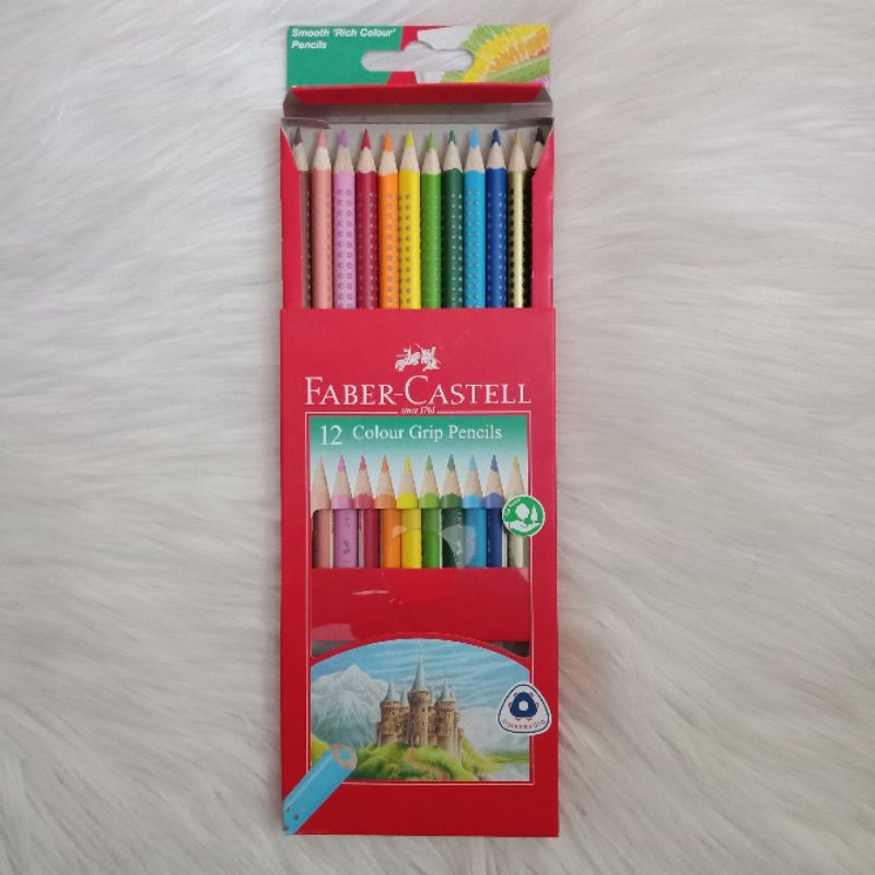 Faber Castell 12 Colour Grip Pencils