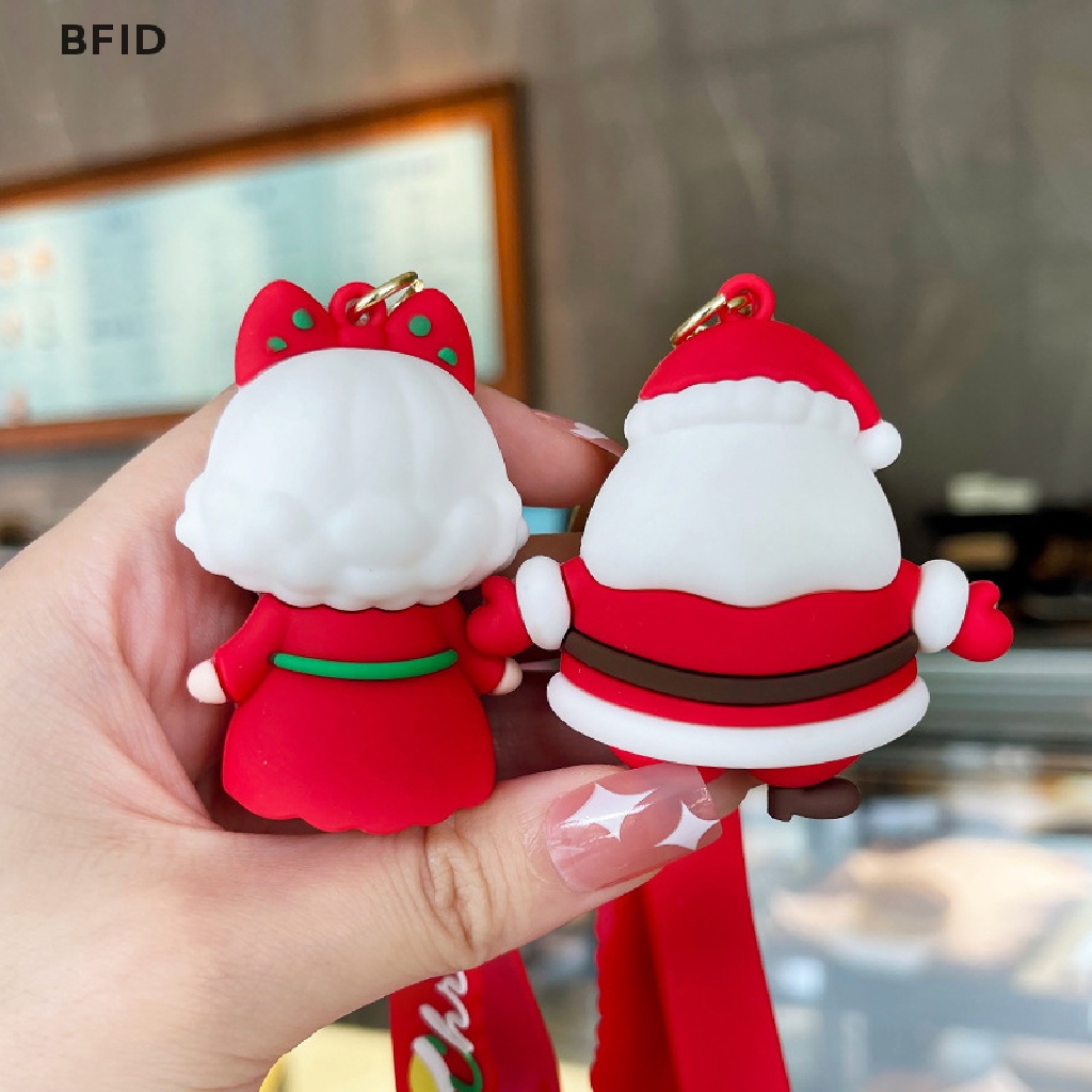 [BFID] Santa Gantungan Kunci Kartun Claus Key Fob Lucu Pohon Xmas Gantungan Kunci Untuk Dekorasi Natal Ponsel Ransel Dompet Hadiah Nikmat Pesta [ID]