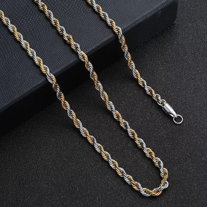 KALUNG TITANIUM TAMBANG VARIASI DUA WARNA PANJANG 75CM