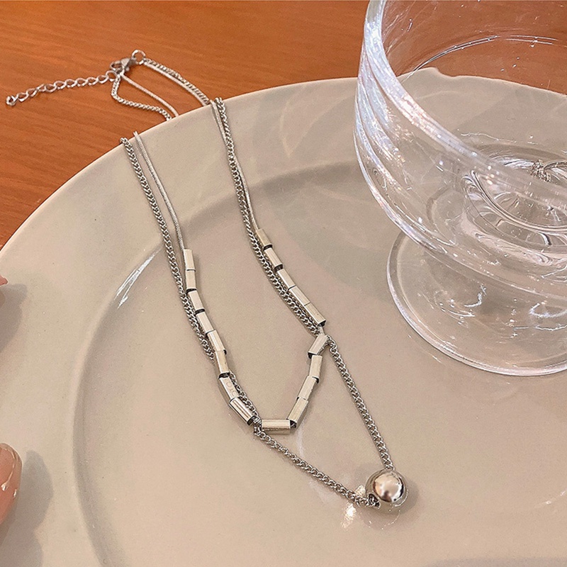 Korea Baja Titanium Choker Berlapis Kalung Wanita Punk Trendi Dainty Rantai Pernyataan Liontin Hip Hop Perhiasan