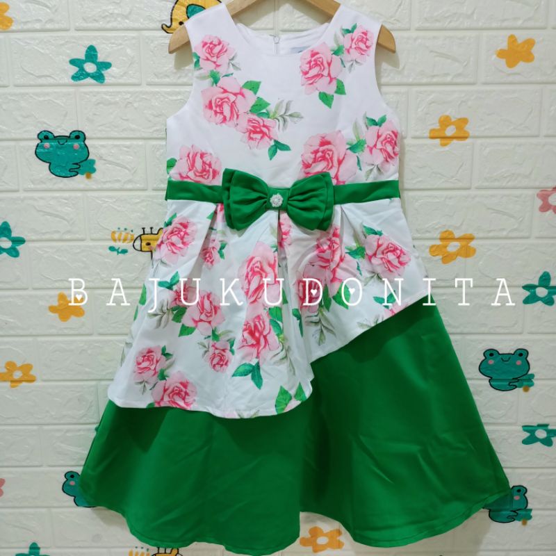 DONITA Size 8 Dress Anak Perempuan Branded Matahari Donitakids Party Glossy