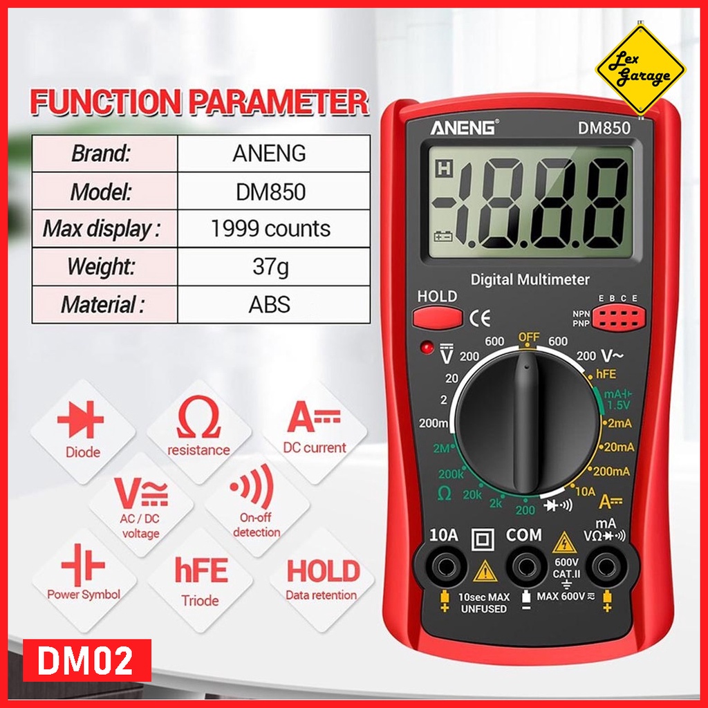 Multimeter Avometer Multitester Digital Tang Ampere Digital ANENG