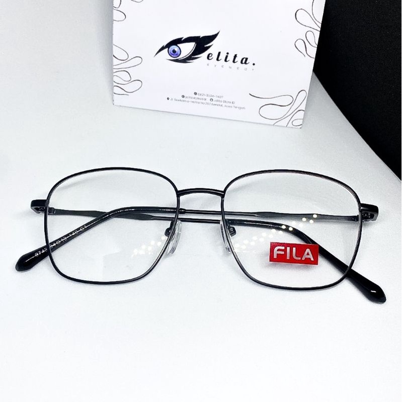 JELITA EYEWEAR▪︎Frame Kacamata Oval Besi Titanium Fila 9743 Gratis Lensa Plus/Minus/Cyl Anti Radiasi