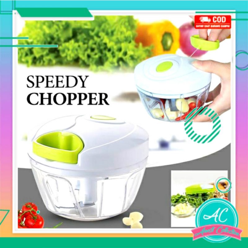 Speedy Chopper alat pencacah bawang blender penghalus bumbu tarik tangan