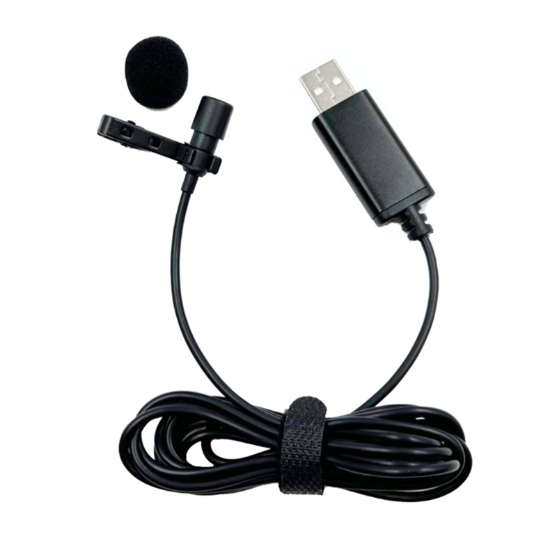 Zzz USB Mini Portable Clip-on Lapel Lavalier Lubang Kancing Mic Microphone Kabel Untuk Kamera DSLR Laptop