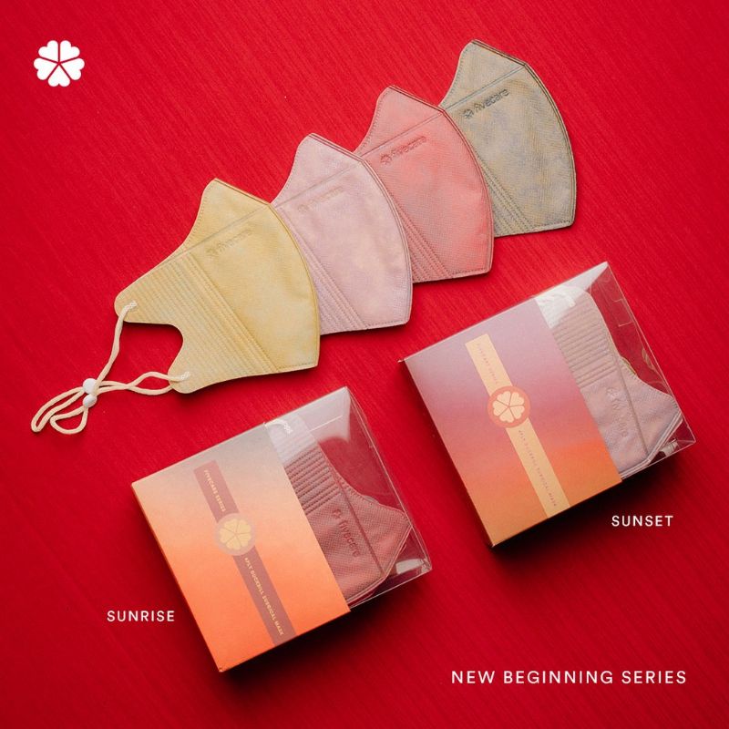 24PCS MASKER IMLEK POLOS WARNA DUCKBILL DEWASA ANAK FIVECARE 3PLY EARLOOP PREMIUM GOLD RED DOFF