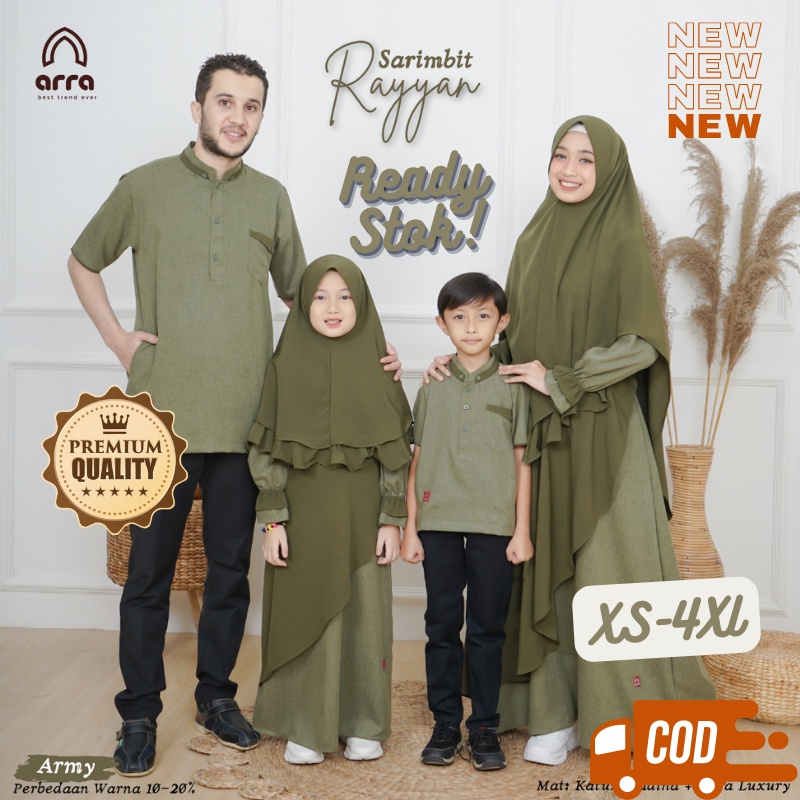 SARIMBIT  ARRA SERIES RAYYAN HIJAU 2023 / SARIMBIT ETHICA / BAJU COUPLE KELUARGA / BAJU MUSLIM COUPL