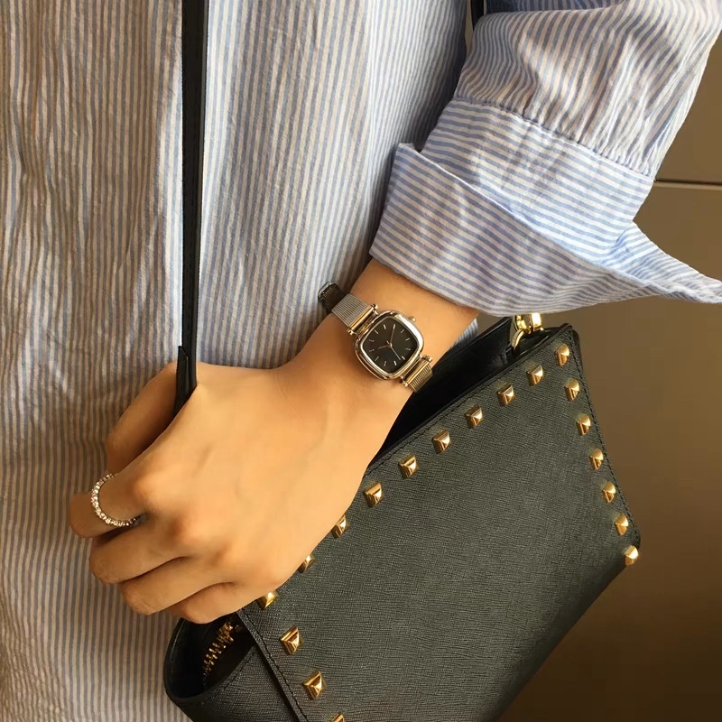 Jam Tangan Wanita rantai pasir Stainless Steel Anti karat Ulzzang