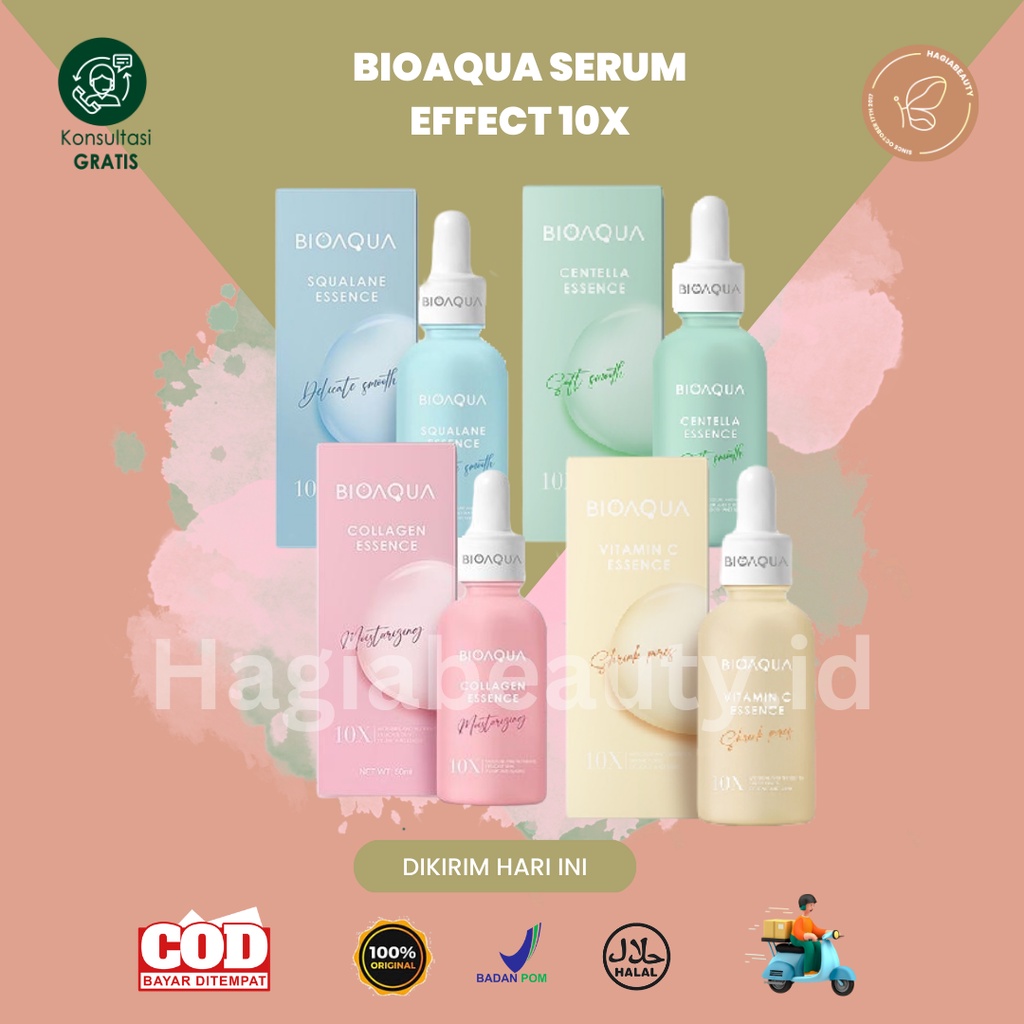 Bisa COD - SERUM BIOAQUA 10X Effect Pemutih wajah Moisturizing Essence Repair / Anti Aging / Vitamin C Whitening / Serum