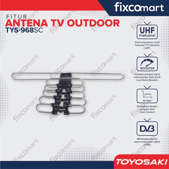 Antena TV Digital OUTDOOR TOYOSAKI TYS 968 SC