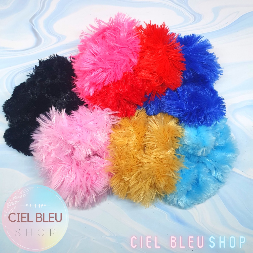 IKAT RAMBUT SCRUNCHIE BULU TERMURAH / SCRUNCHIE HAIR TIE