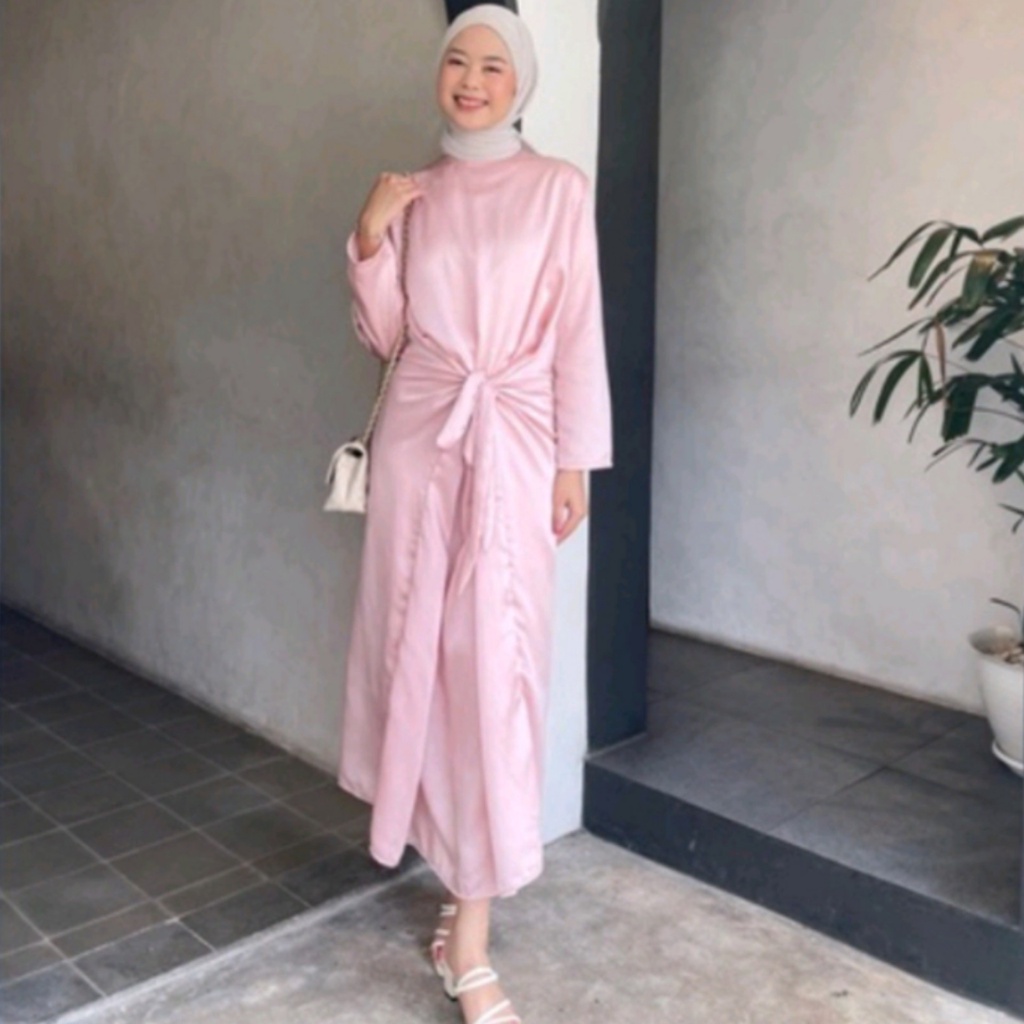 inner dress kaftan ikat satin velvet premium murah meriah tapi mewah, jahitan kwalitas butik bukan konveksi