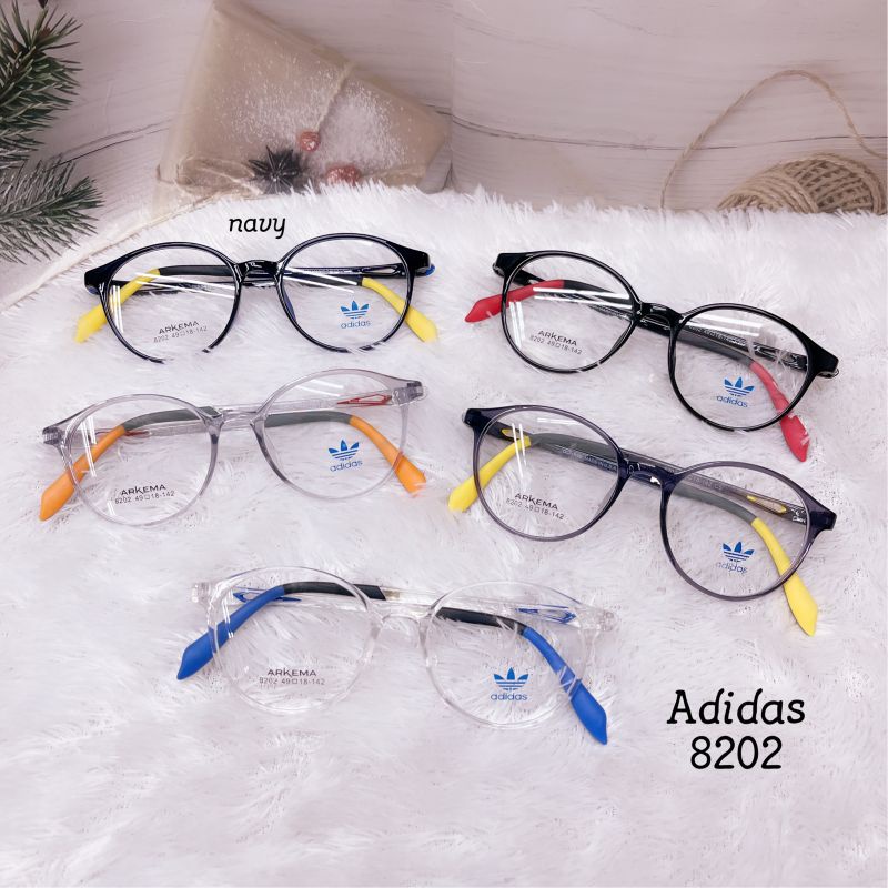 frame kacamata oval bahan plastik TR lentur dan ringan 8202 pria wanita