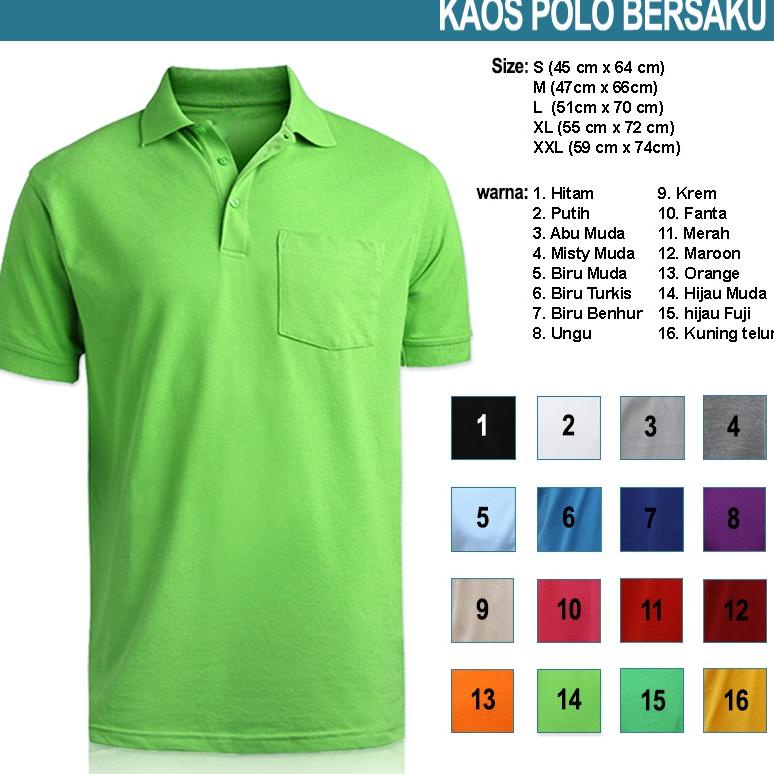 Kaos kerah Polo shirt motif Kantong Saku pria, bahan Lacoste Pique "GLP.09Ja23ž"