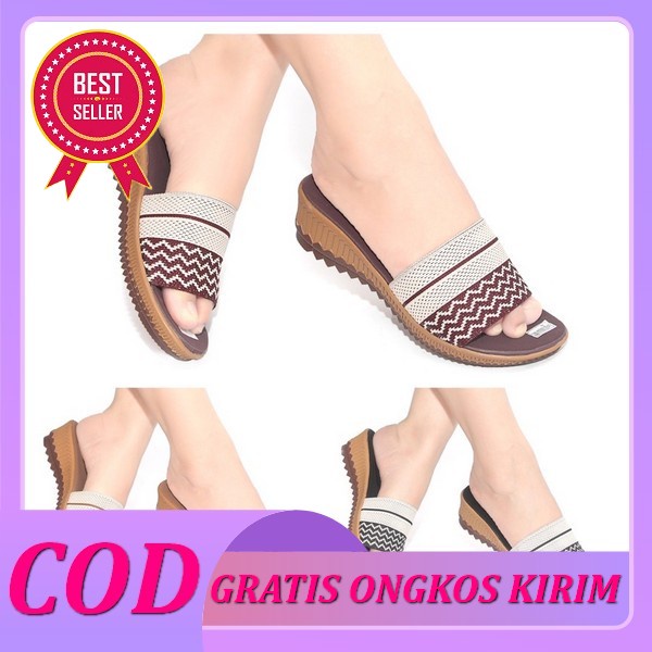 Sepatu Wedges Wanita Import Sepatu Wanita Casual Import 1633 Sandal Wanita Kondangan Terbaru Sendal 