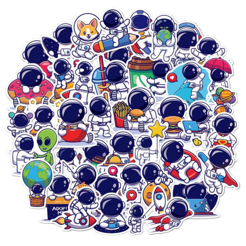 

Stiker Cute Astronot 30pc Sticker Kartun Astronot NASA Sticker