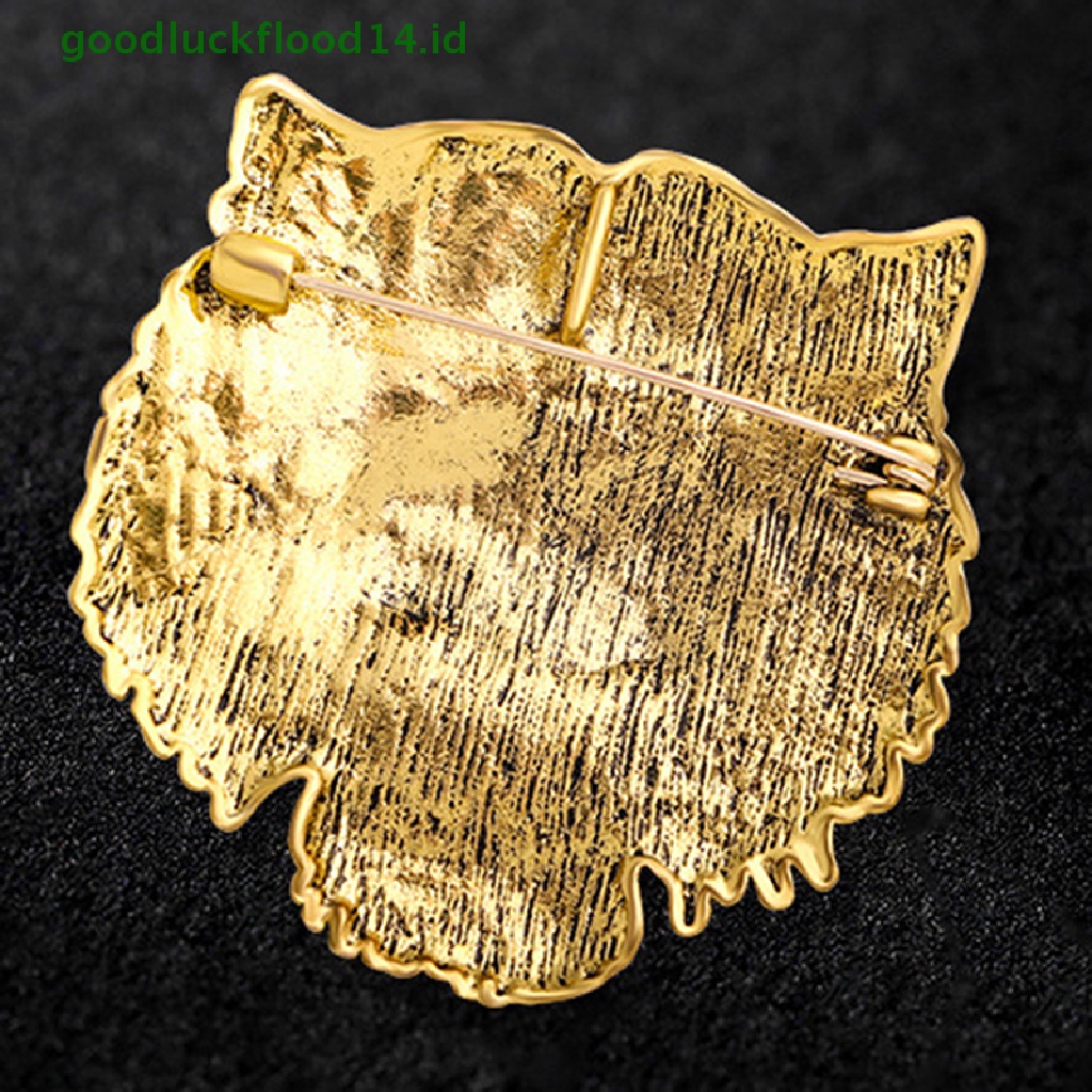 [GOOGFOUR] Roaring Tiger Bros Wanita Pria Besar Kepala Harimau Pesta Casual Brooch [TOP]