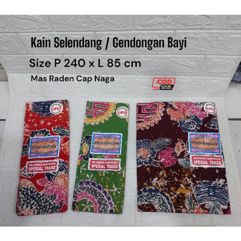 Selendang Slendang Gendong Gendongan Bayi Pak / Mas raden Kain Jarik Batik Murah Cukin