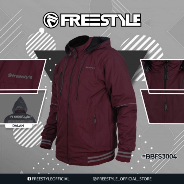 Unik JAKET BOLAK BALIK BB OUTERWEAR OUTWEAR PRIA SPORTY RUNNING WATERPROOF - Maroon M Limited