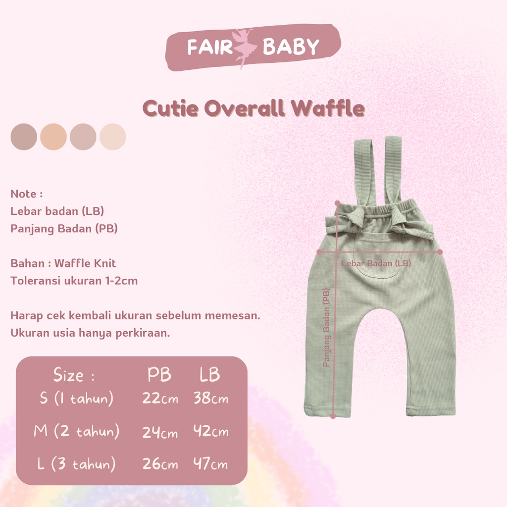 Fairy Baby Cutie Overall Waffle | Overall Bayi Dan Anak