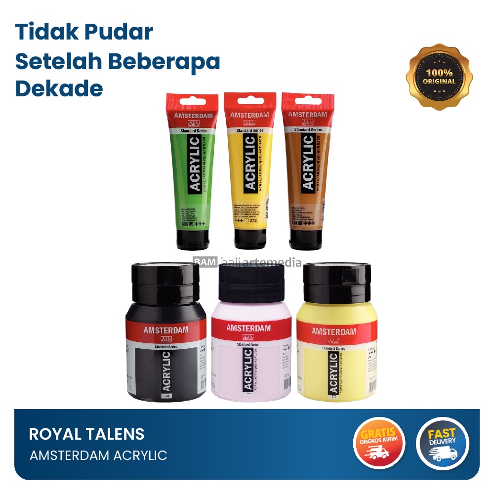 Perlengkapan Menggambar Cat Akrilik Royal Talens Amsterdam Acrylic 120ml / 500ml (4/4) Terlaris Termurah By Bali Artemedia