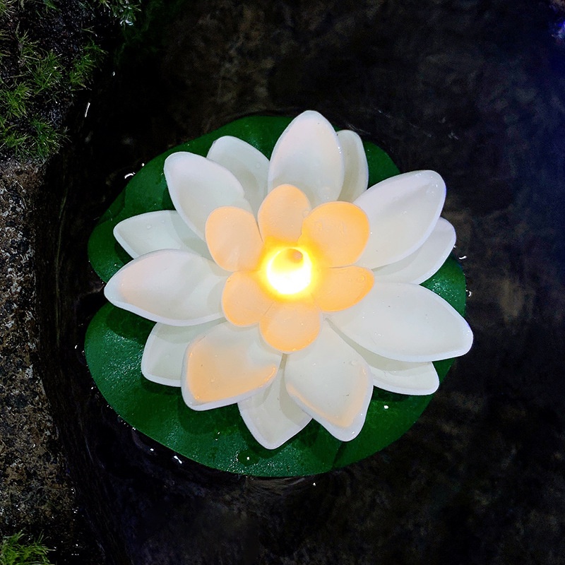 BUNGA LED LOTUS LAMPU IMLEK MENYALA BUNGA LOTUS ARTIFICIAL 1PCS ELEKTRIK TAHAN AIR CHINESE NEW YEAR BUNGA LOTUS Lampu LILIN BUNGA TERATAI Led Lampu Hias Air Elektrik Dekorasi Imlek LIGHT LAMP