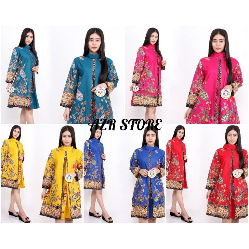 Tunik Batik Wanita Cantik Motif HitamManis / Batik UnggulJaya Original / Batik Modern [ Terlaris ]