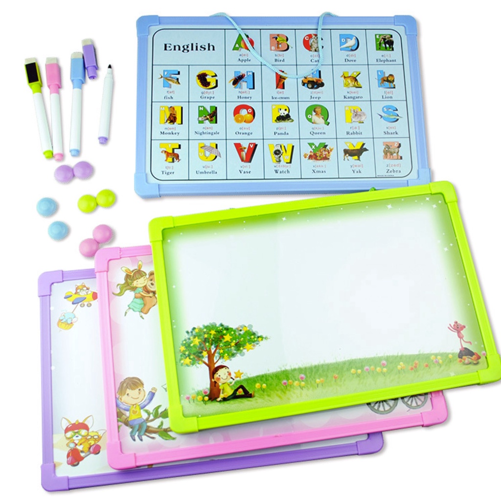 

[LOGU] Papan tulis white board magnet kecil anak, Mainan papan tulis anak
