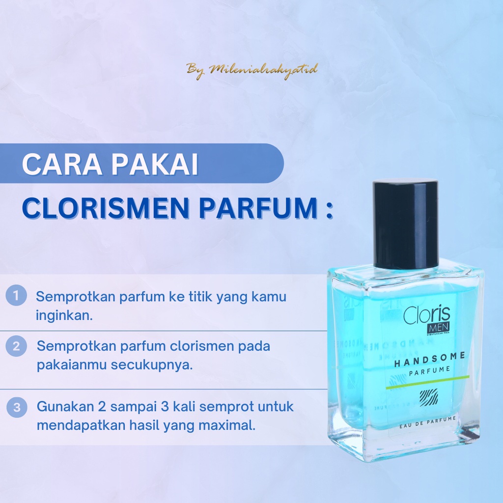 BELI 1 GRATIS 1 CLORISMEN HANDSOME PARFUME ORIGINAL BPOM - EDP 30ML | Bikin Doi Lengket dan Mantan Menyesal