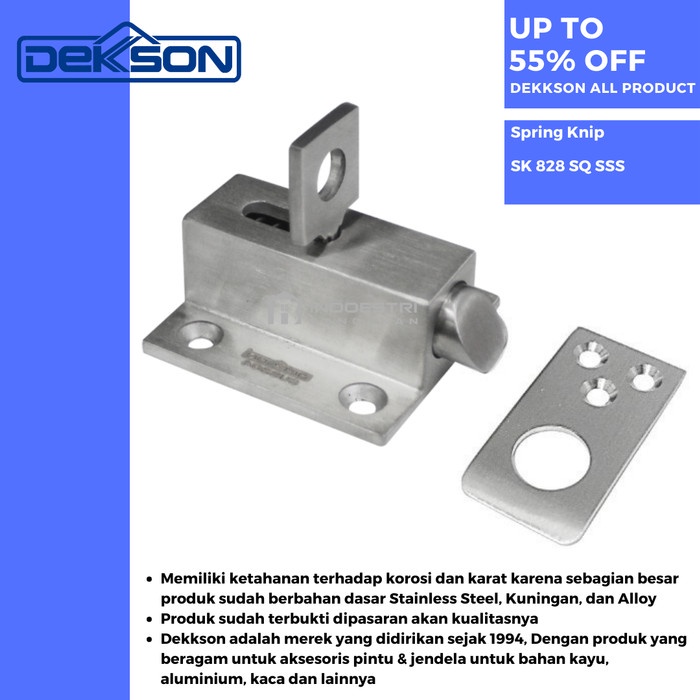 Grendel Spring Knip Dekkson Sk 828 Sq Sss / Grendel Jendela Dekkson (Sus 304)