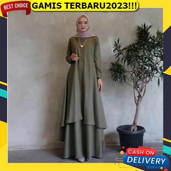 Gamis Terbaru 2023 Lebaran Wanita Baju Gamis Remaja Kekinian Baju Muslim Wanita Gamis Mewah Model Te
