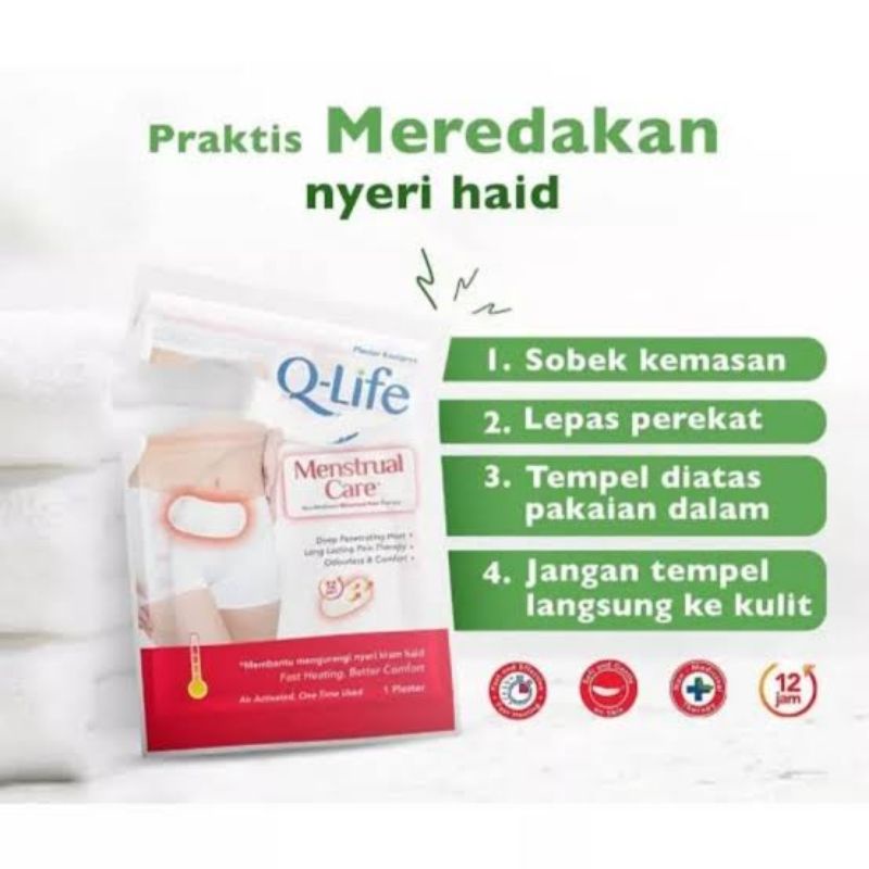 Qlife Menstrual Care - Q-life Kompres Hangat Saat Haid Mens Pereda Nyeri Kram Perut Menstruasi Datang Bulan