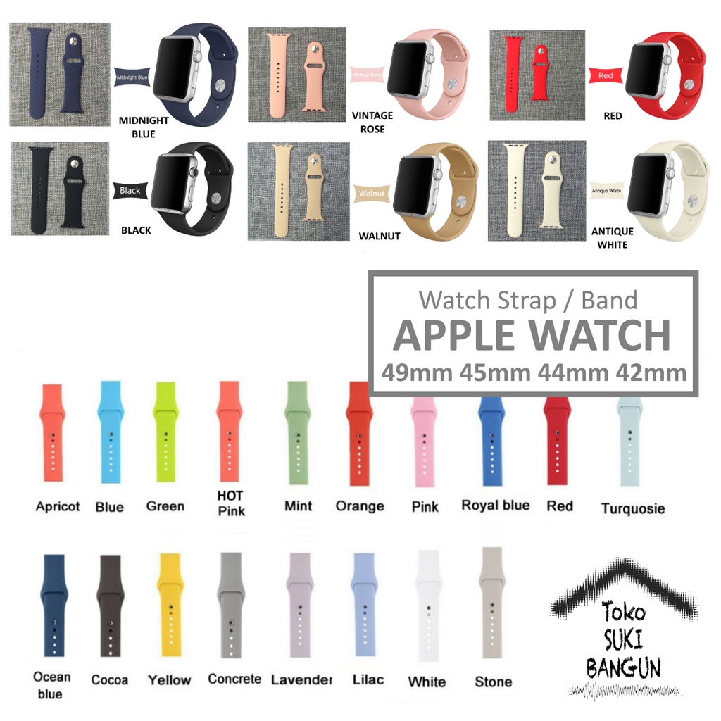 Strap Apple Watch Series Ultra 8 7 6 5 4 3 2 1 49mm 45mm 44mm 42mm TALI JAM Rubber Silicone Sport