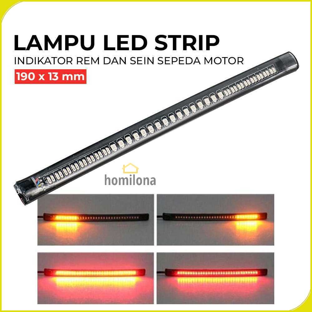 Lampu LED Strip Indikator Rem dan Sein Sepeda Motor