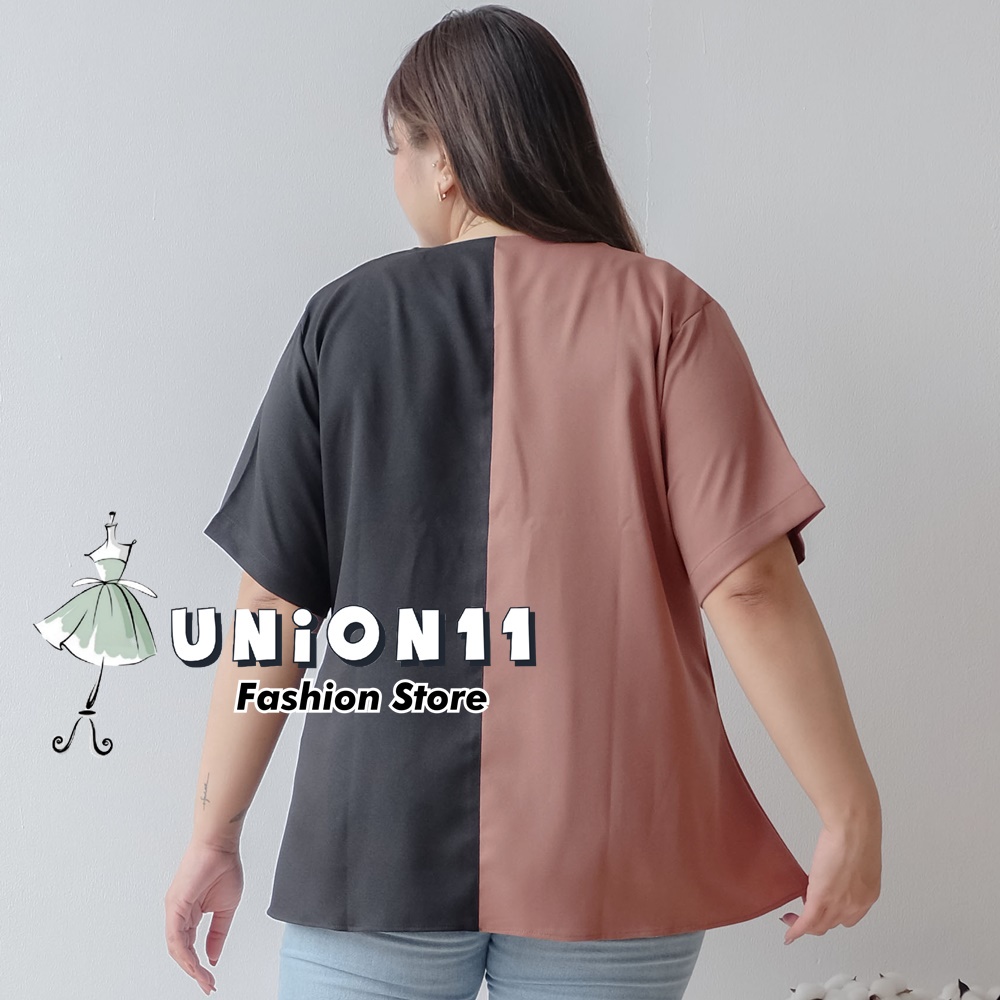 UNION11 - ATASAN JUMBO WANITA LD 120 / BAJU JUMBO WANITA / BAJU KERJA WANITA BIGSIZE / BLOUSE JUMBO WANITA / ATASAN JUMBO XXXL WANITA EXO