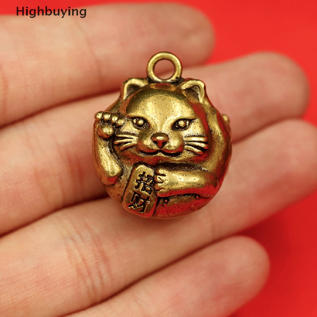 Hbid Kuningan Kucing Rejeki Lucky Cat Bell Gantungan Kunci Mobil Murni Buatan Tangan Kuningan Lucky Cat Car Keychain Handle Keychain Perhiasan Aksesoris Glory