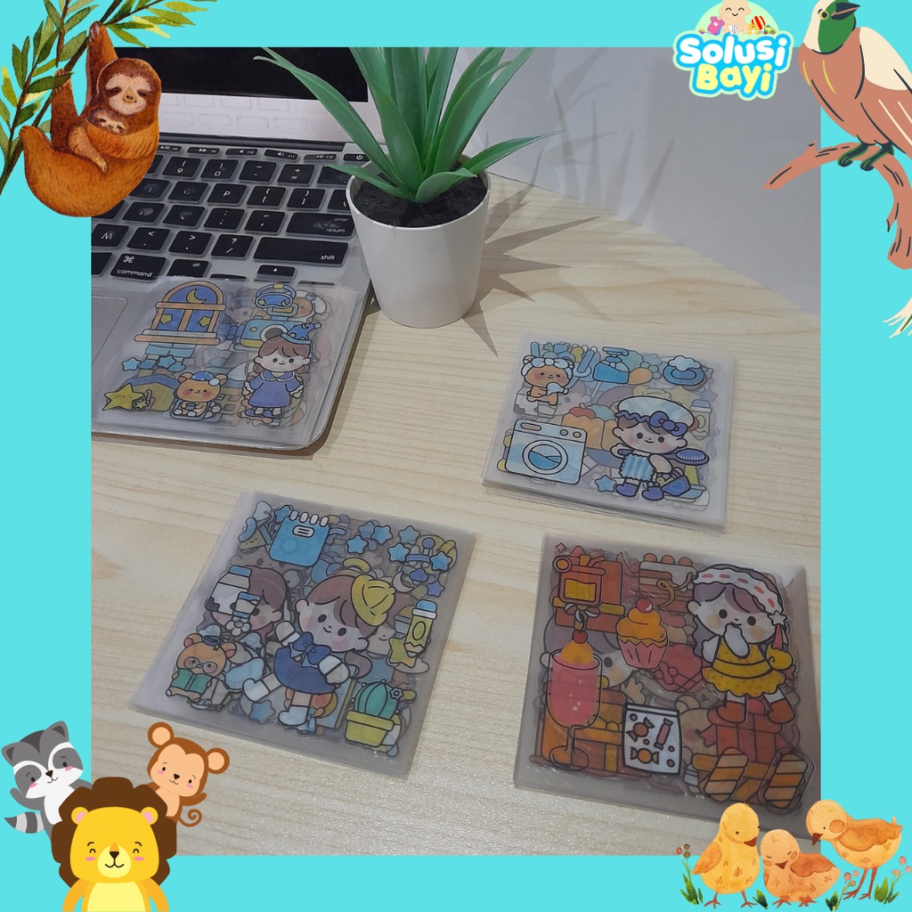

Sticker Anak Anime Tempelan Mainan Anak Waterproof 1pcs Stiker Botol Buku Kulkas