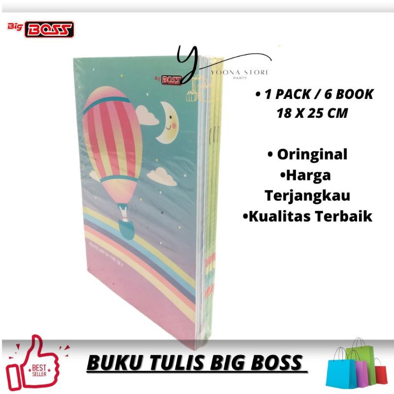 

BUKU TULIS BIGBOSS 42 Lembar 1pack (Isi 6Buku)