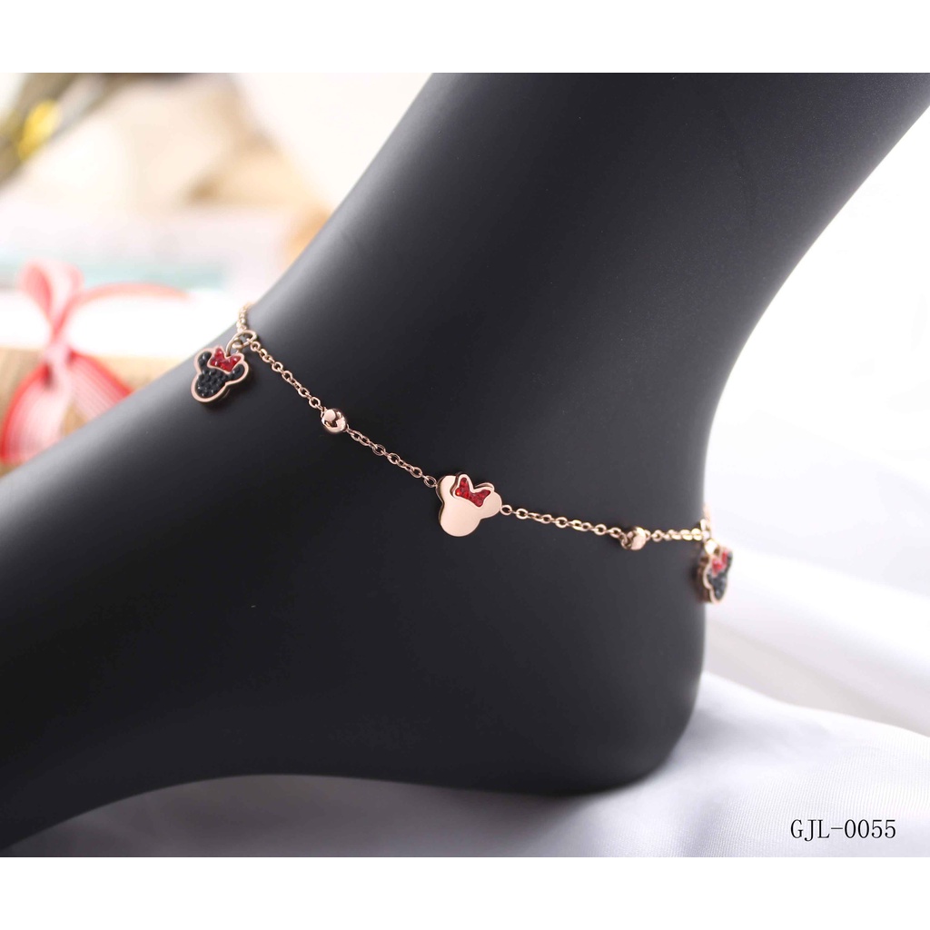 Gelang Kaki Titanium Permata Perhiasan Wanita 0055/0146