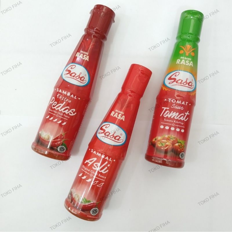 

Sasa Saus Tomat 135ml | Sambal Asli 135ml | Ekstra Pedas 135ml - botol