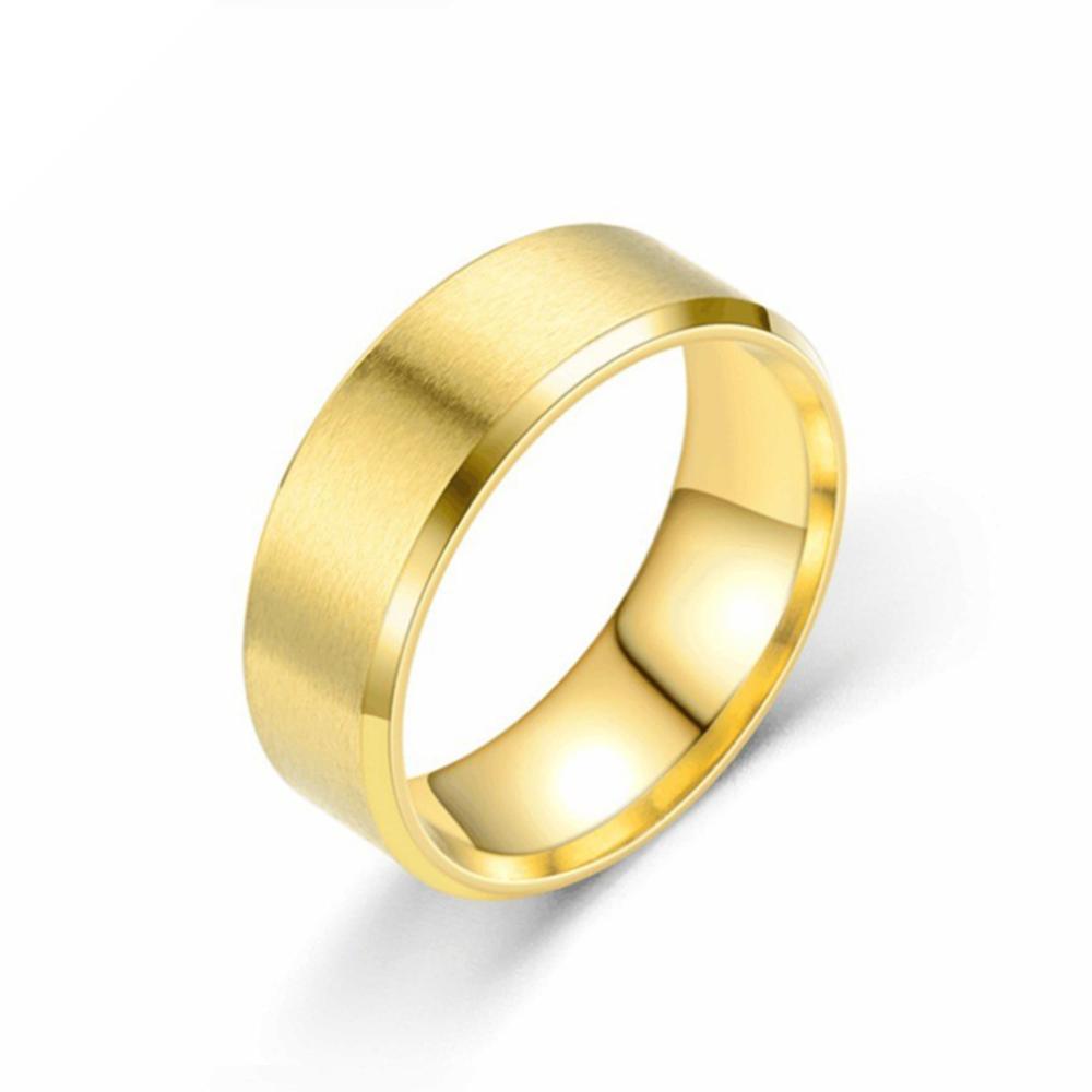 Timekey 6/8mm Desain Sederhana Titanium Stainless Steel Cincin Kasual Jari Perhiasan Halus Kekasih Pasangan Cincin Untuk Wanita Pria Pernikahan Band K6R4