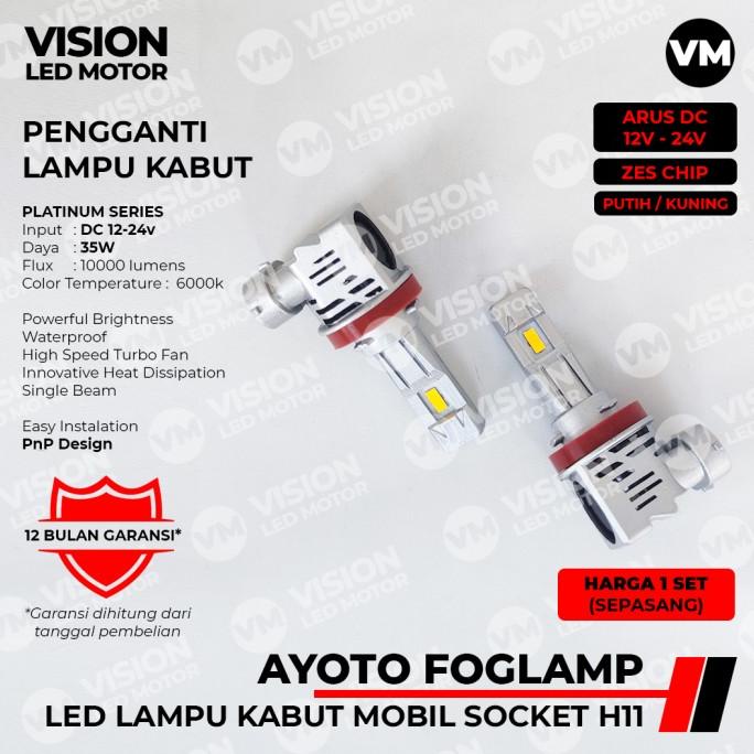 [AYOTO] LAMPU KABUT H11 LED MOBIL (UNIVERSAL UNTUK MOBIL SOCKET H11)