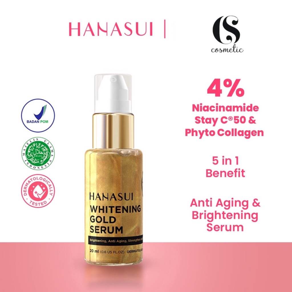 HANASUI - Serum Whitening Gold New Look &amp; New Formula (BPOM)