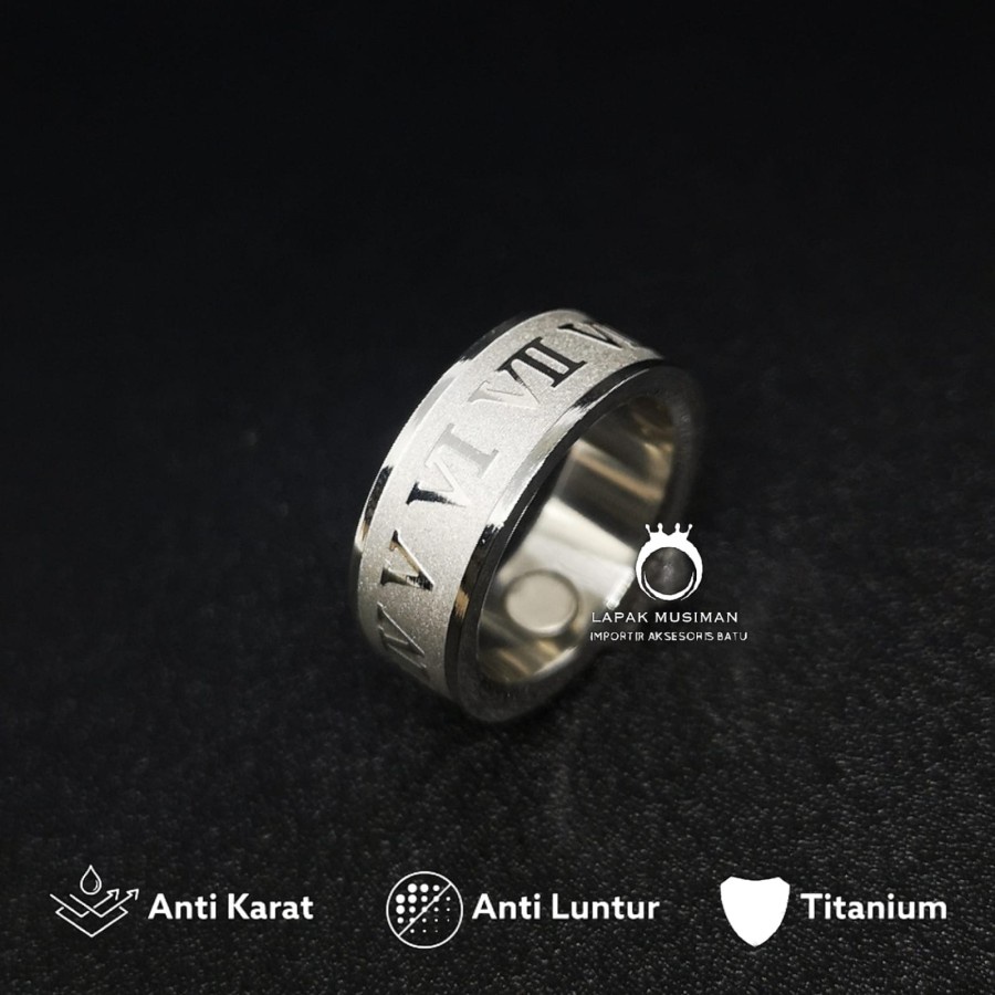 [Bayar Di Tempat] Cincin Titanium Kesehatan Bio G Asli Anti Karat Pria Wanita