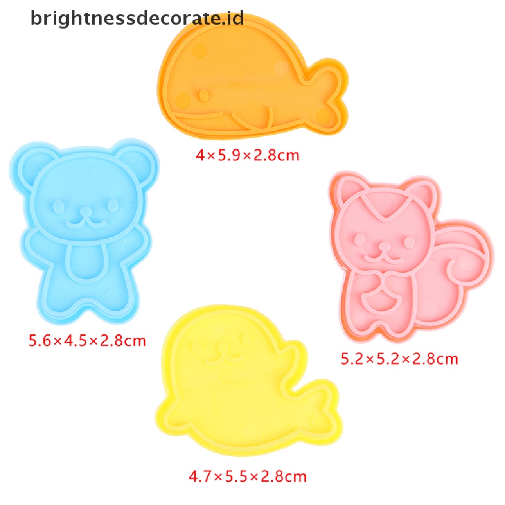 [Birth] 1set Cetakan Roti Sandwich Kreatif Kue Roti Bakar Sandwich DIY Maker Cetakan Coklat [ID]