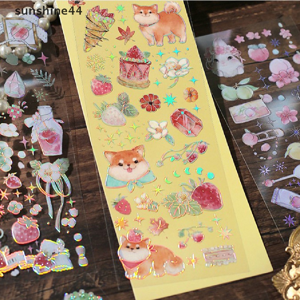 Sunshine 1set/1lot kawaii Stationery Stiker Kartun Kucing Diary Planner junk Jurnal Dekoratif Scrapbooking DIY Craft Stickers.