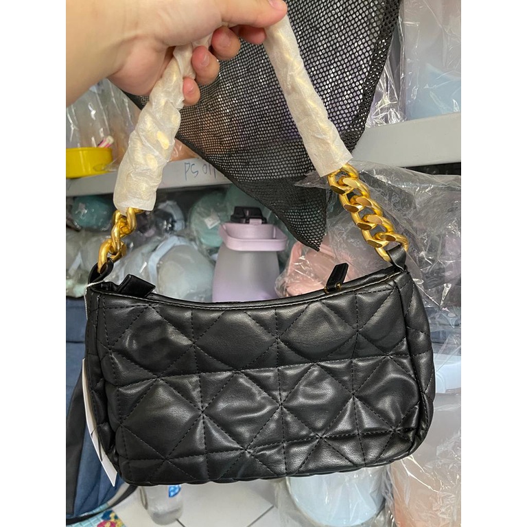 TAS BAHU WANITA RANTAI ZR QUILTED LEATHER