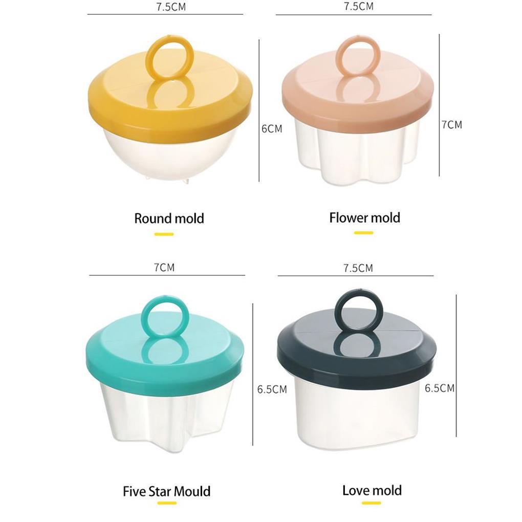 4buah Telur Poacher Peralatan Universal Anak Alat Pembentuk Makanan Telur Kukus Cetakan Set Aksesori Masak Dapur Gadget